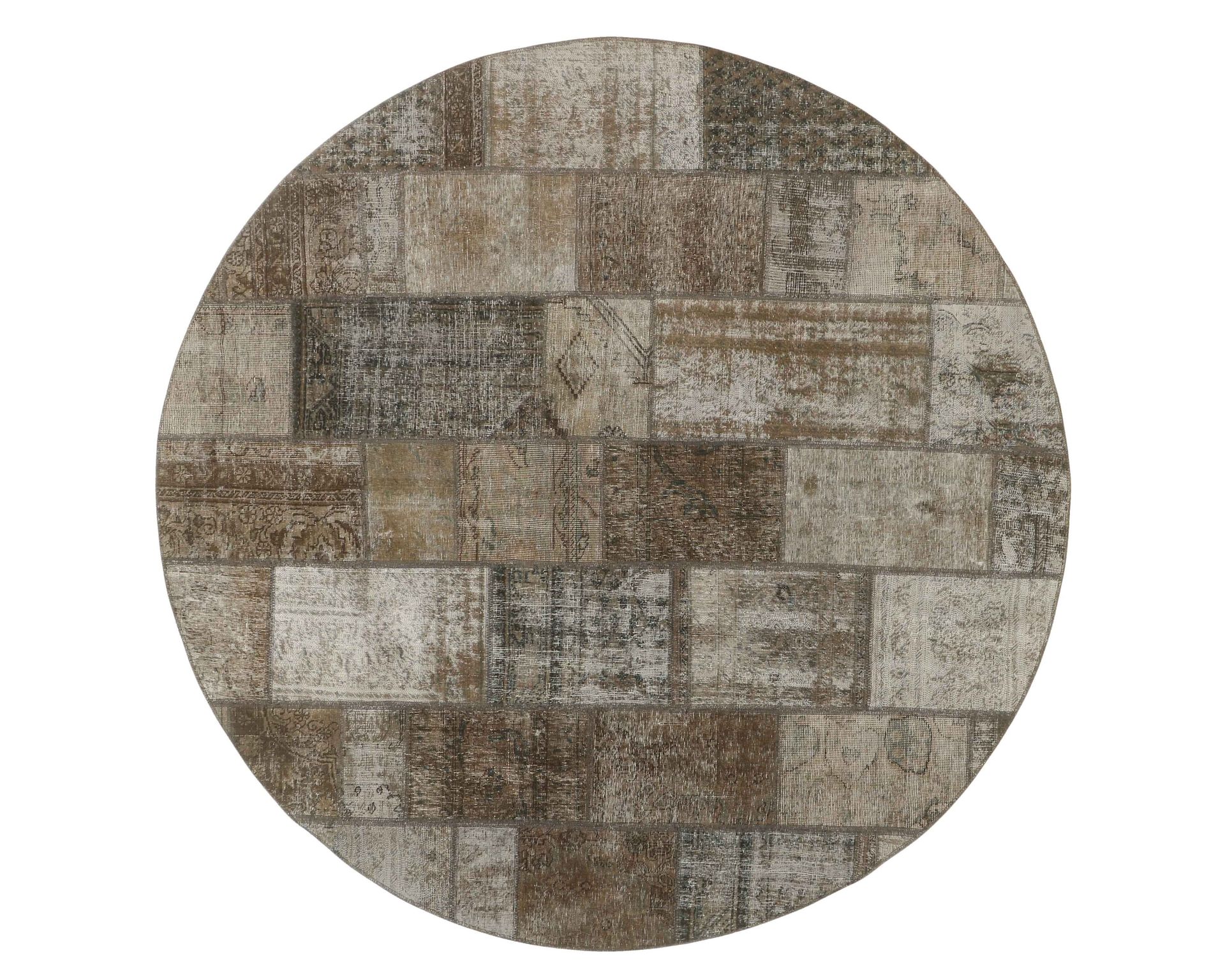 Vintage Patchwork orientalisk matta ø 250 cm