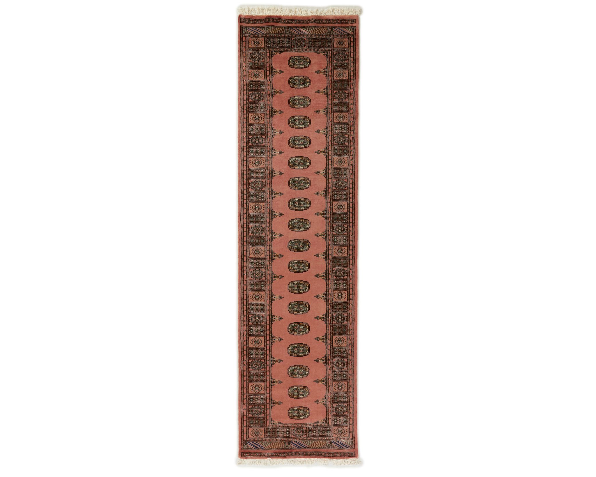Pakistan handknotted orientalisk matta 79 x 293 cm lila / r&ouml;d