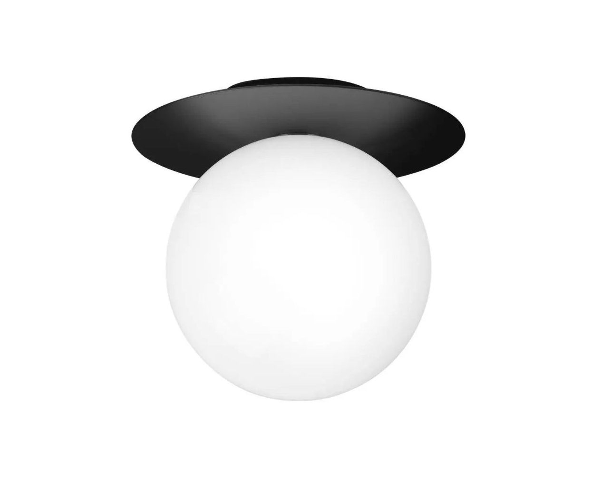 Nuura Liila 1 v&auml;gg-/taklampa &oslash; 25,5 cm svart / opal