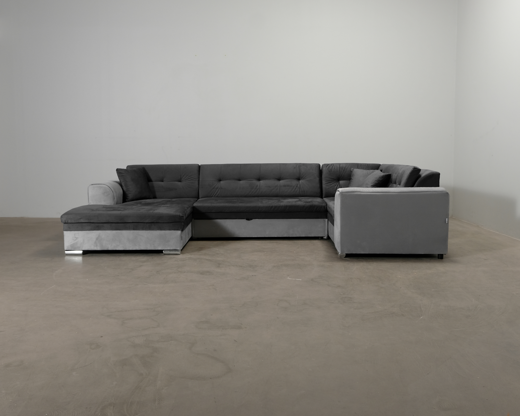 Rineta 4-istuttava U-sohva divaanilla harmaa