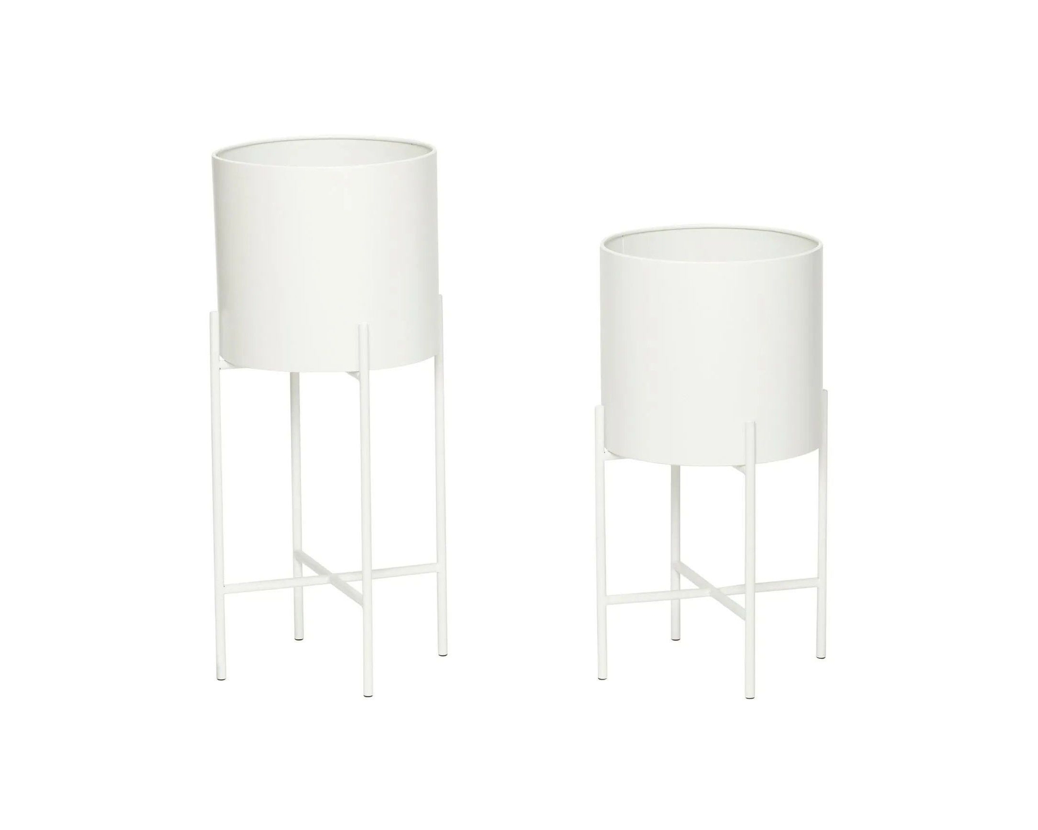 H&uuml;bsch Airy kruka &oslash; 25 cm vit, set om 2 st