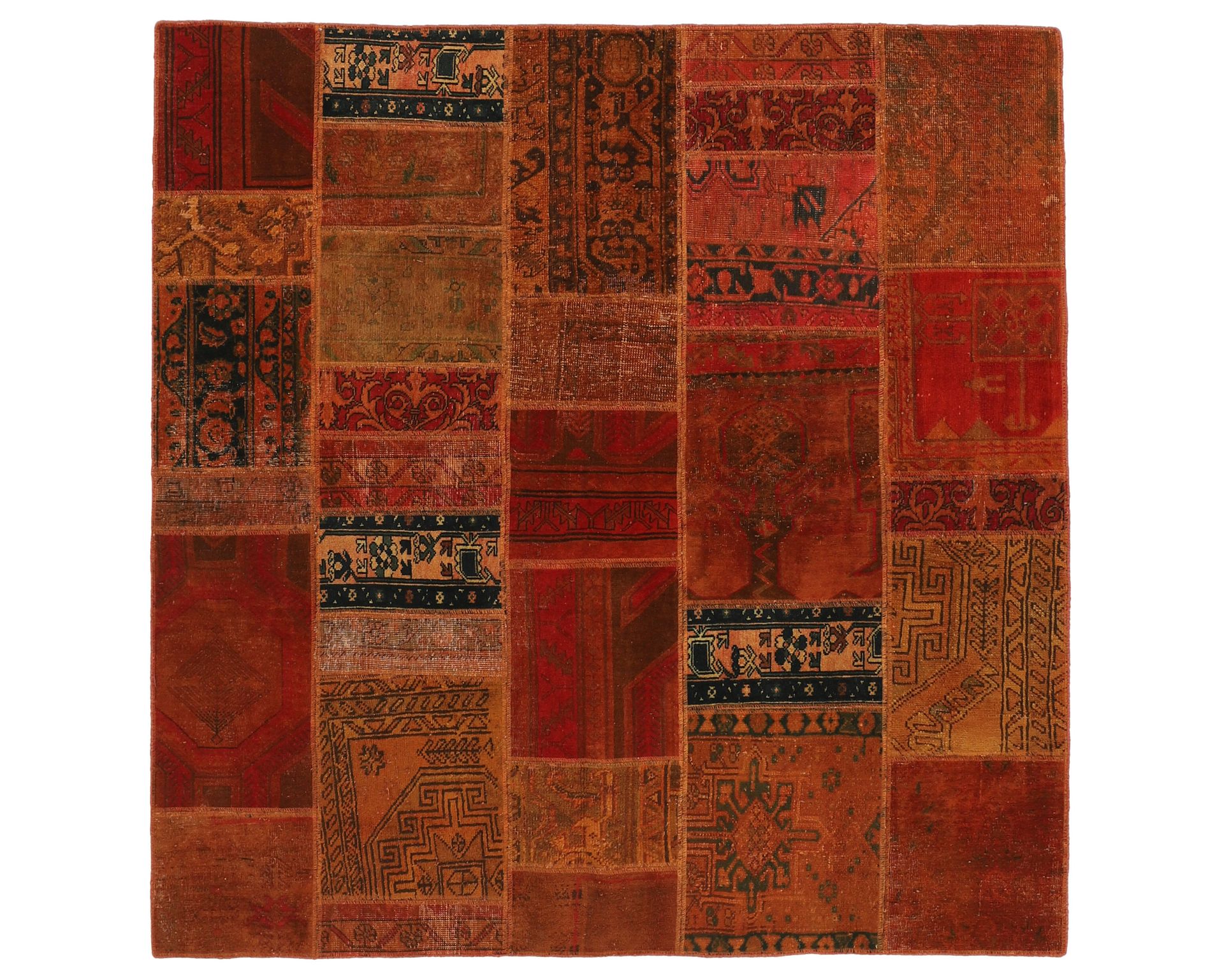 Vintage Patchwork itämainen matto 205 x 205 cm