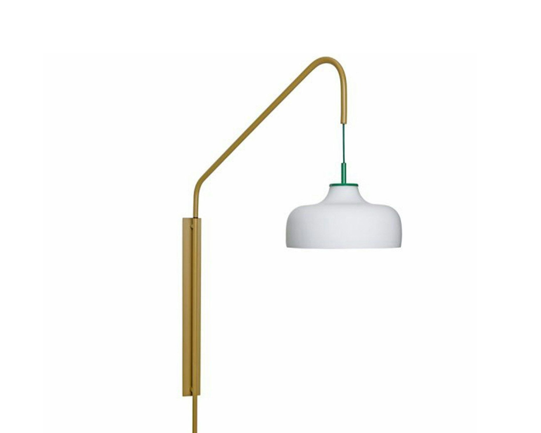 Hübsch Current vägglampa grön/khakigrön