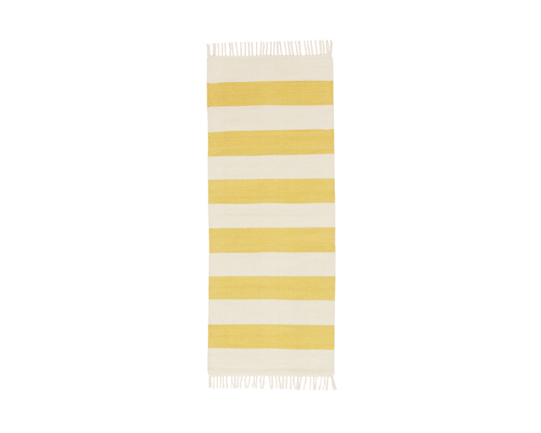 Rugvista Cotton Stripe matta 80 x 200 cm gul