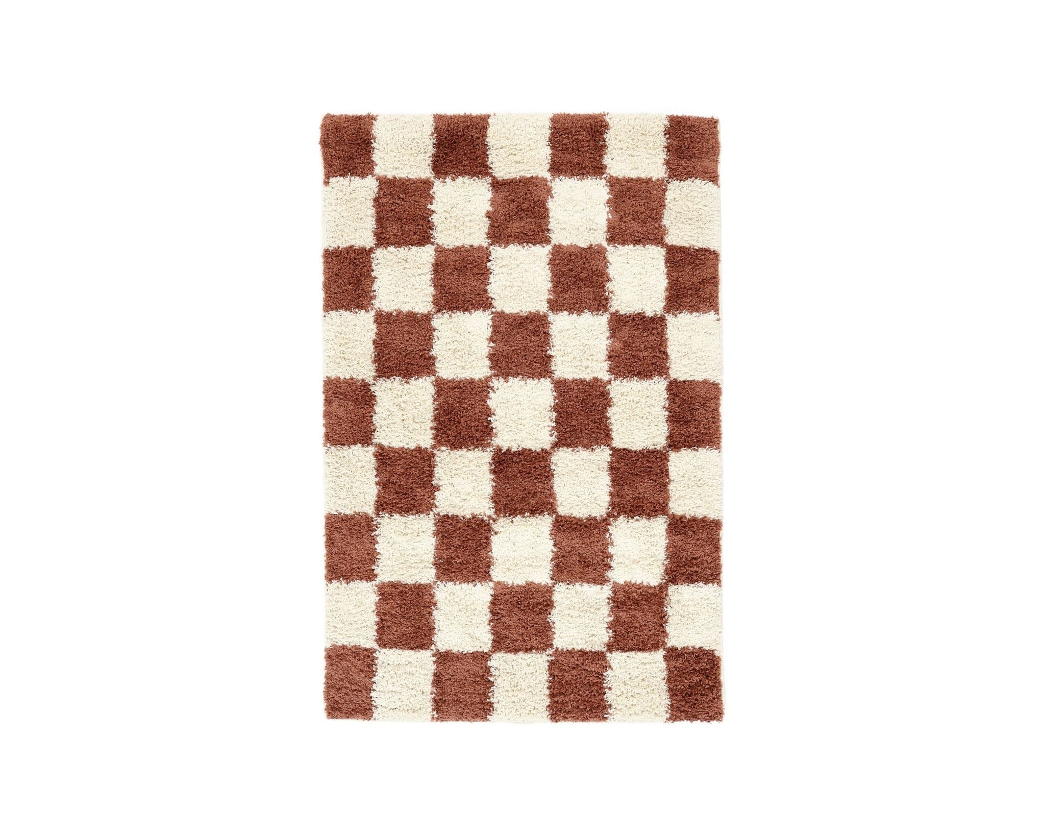 Rugvista Essential Chessie matta 140 x 200 vit / roströd