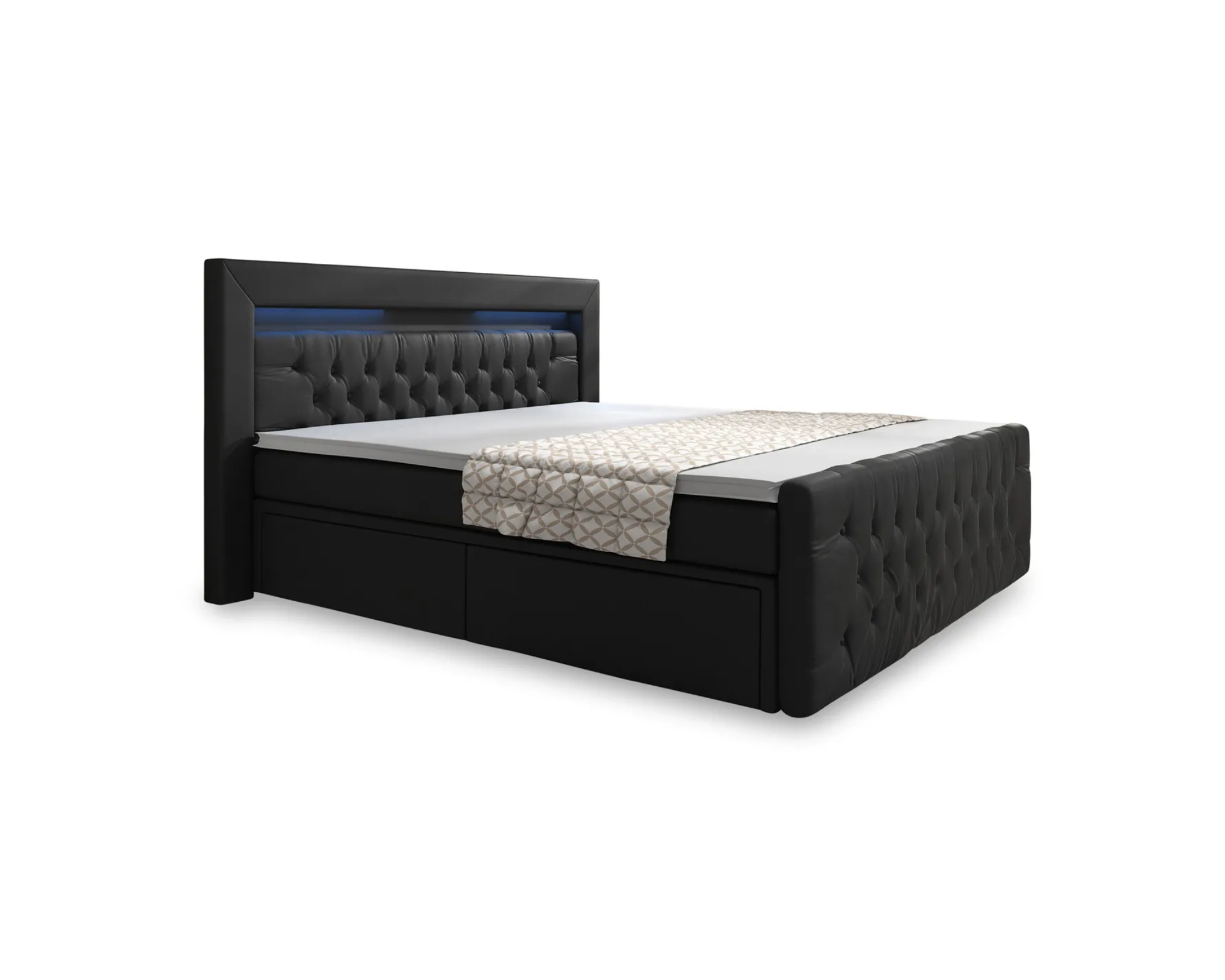 Franco sängpaket 180 x 200 cm grå svart