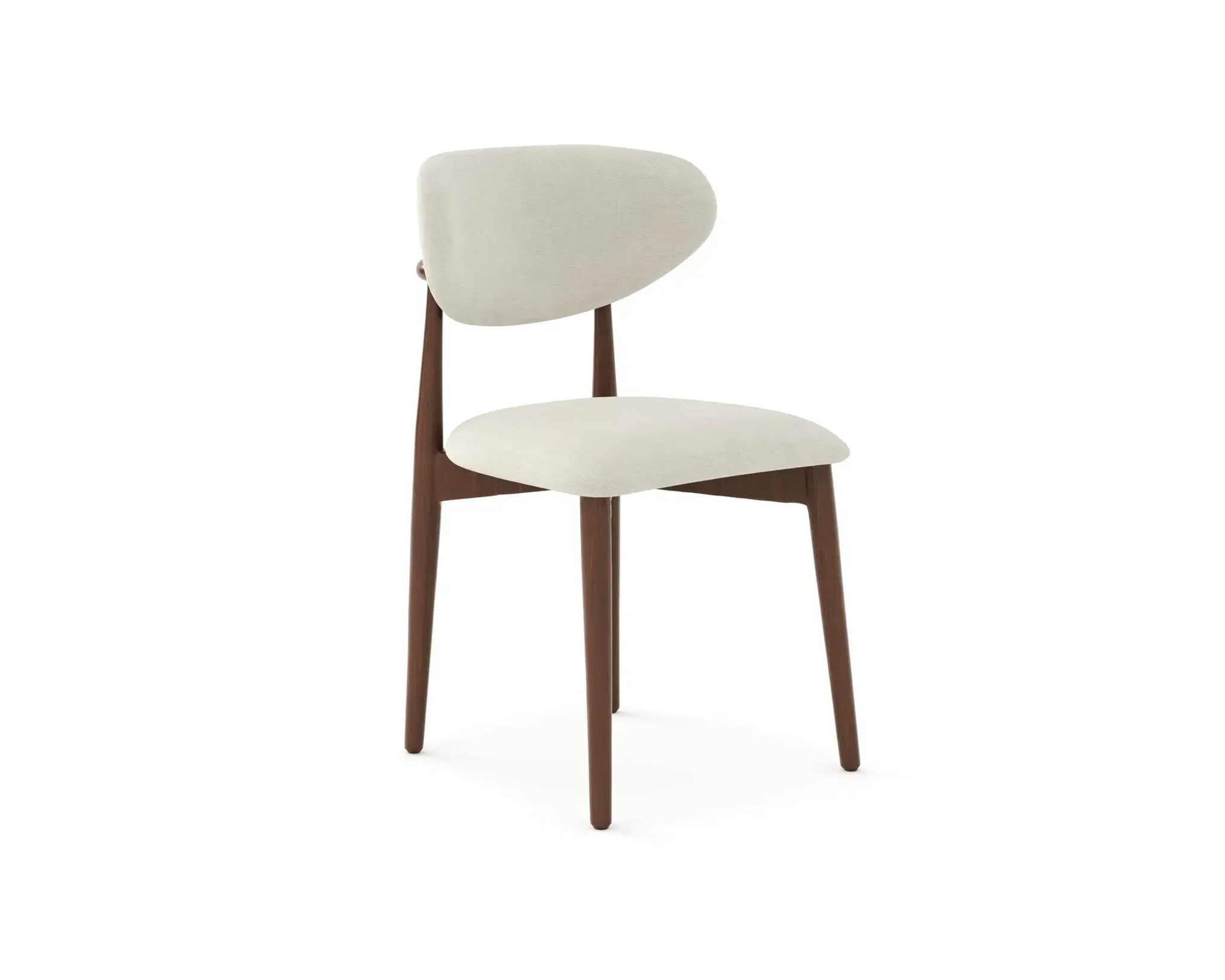 Molly matstol beige / valn&ouml;t, set om 2 st