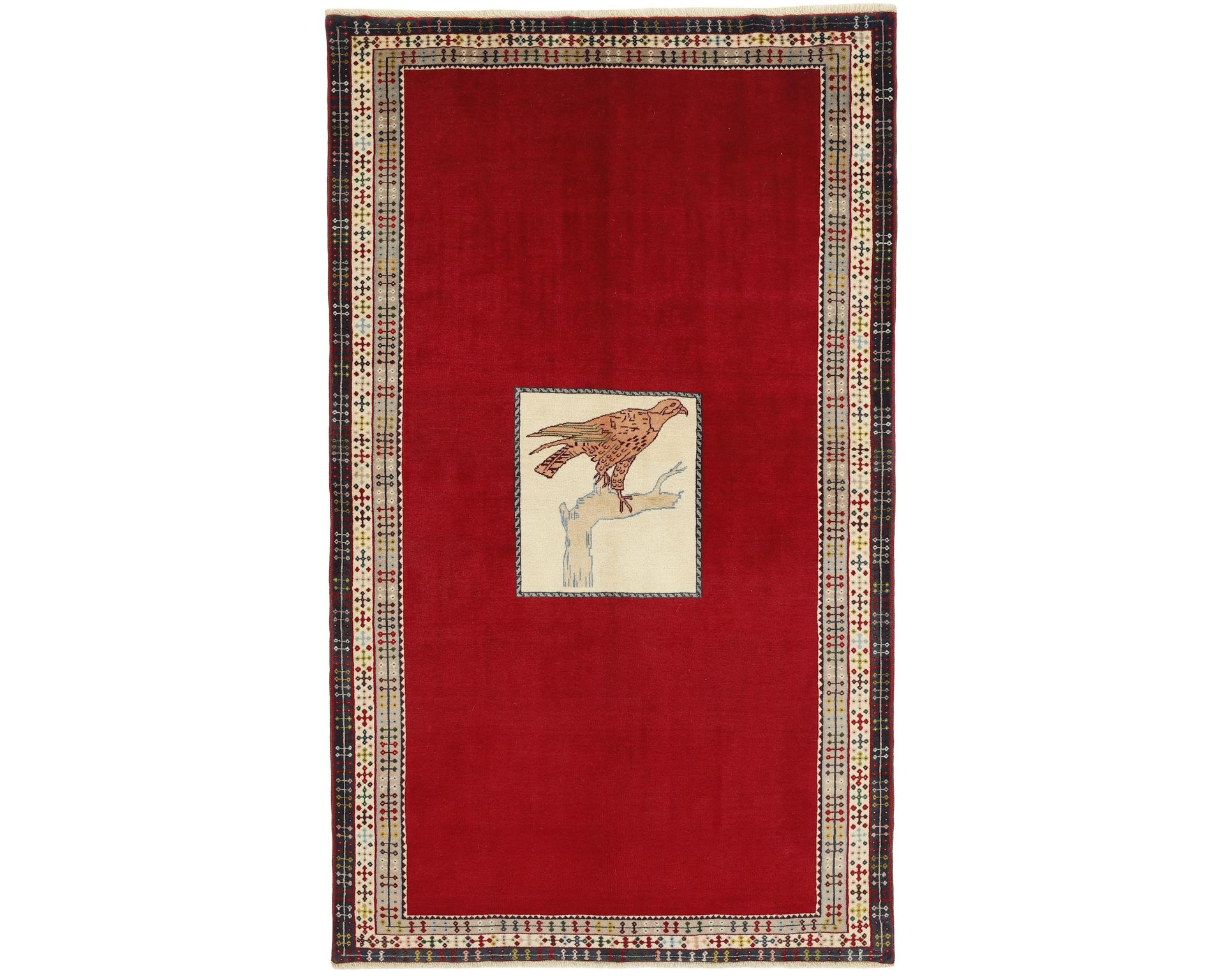 Old Figural Kashghai itämainen matto 137 x 230 cm