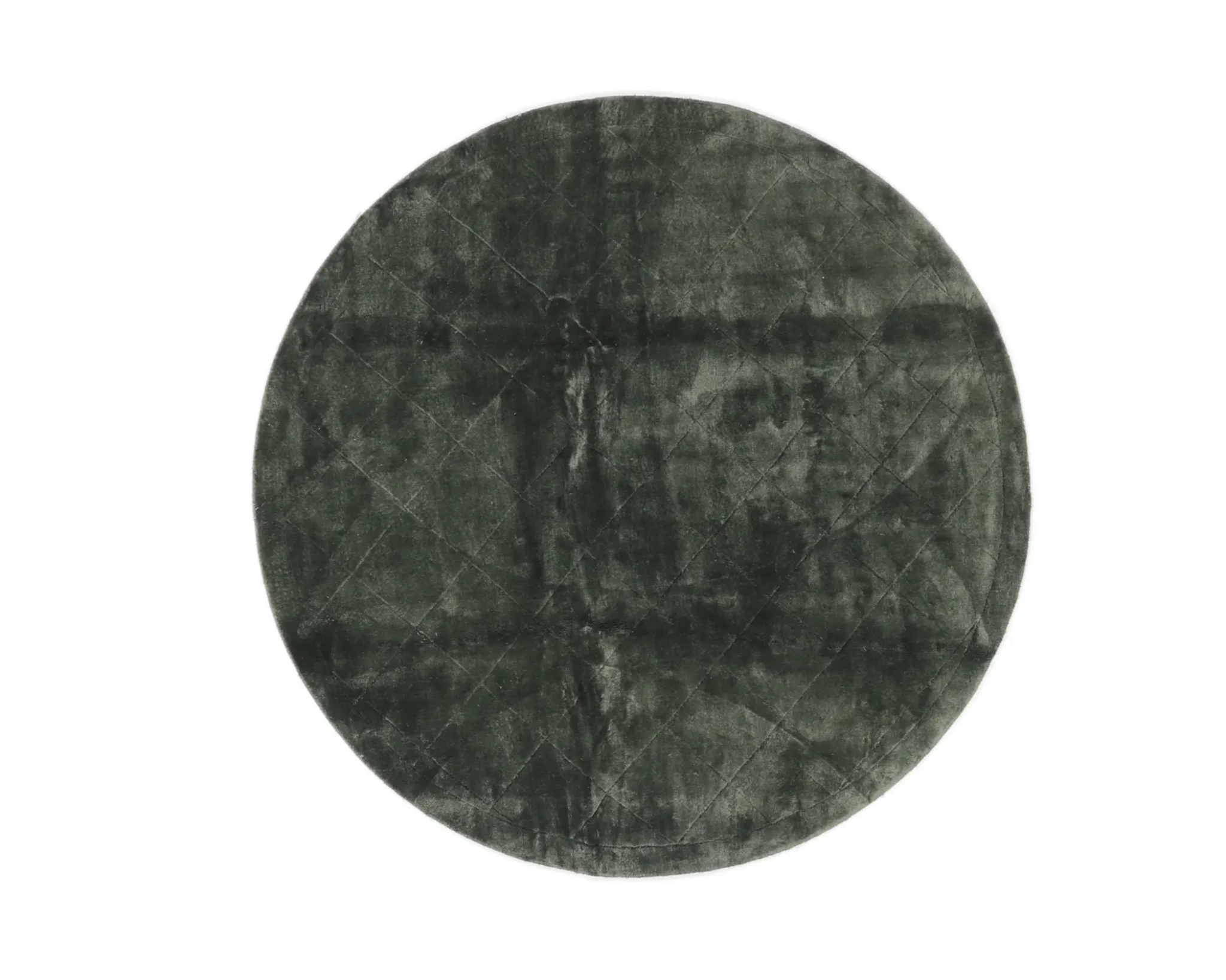 Rugvista Core Brooklyn pyöreä viskoosimatto ø 300 cm tummanvihreä