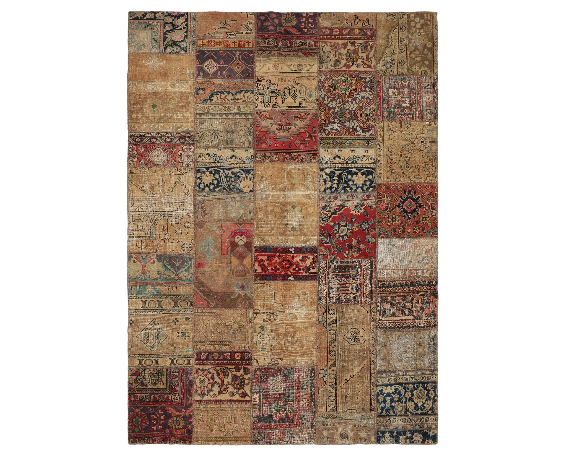 Vintage Patchwork orientalisk matta 210 x 305 cm