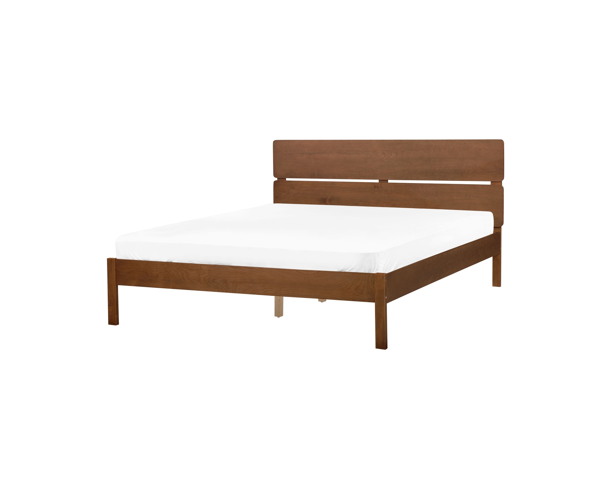 Beliani Boisset s&auml;ng 160 cm m&ouml;rkbrun