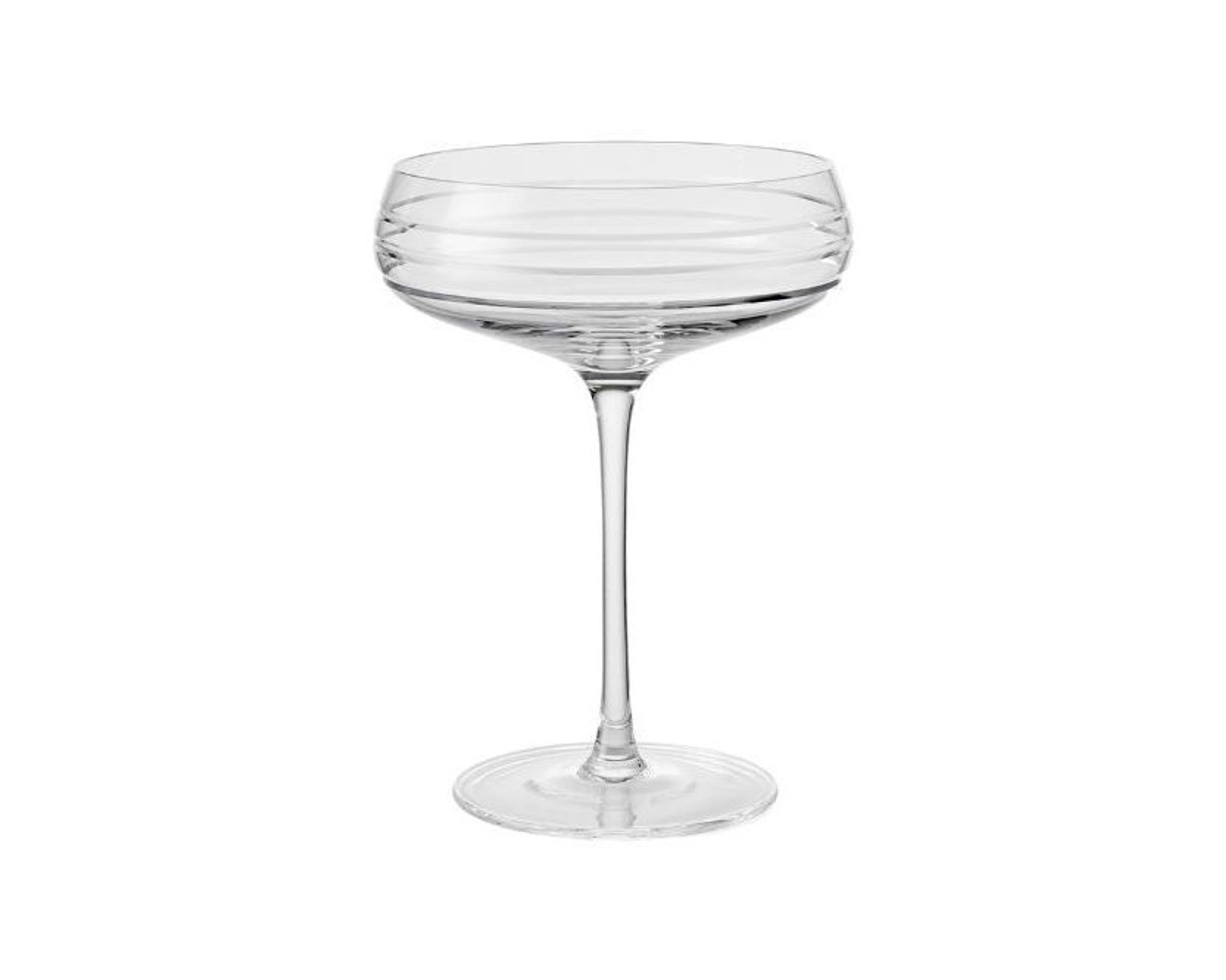 Louise Roe Champagne Coupe Triple Cut glas &oslash; 11,5 cm genomskinlig