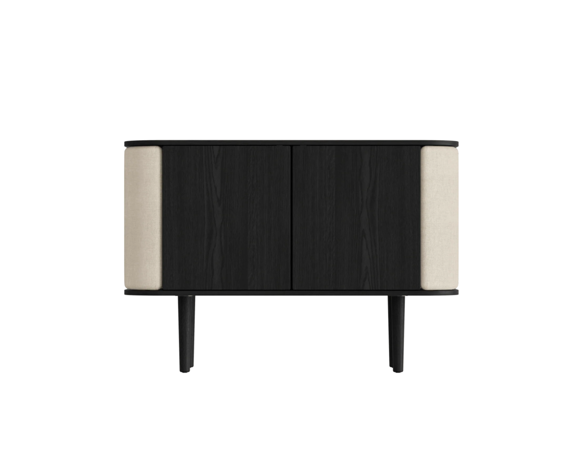 Umage Treasures 2-ovinen kaappi mustaksi petsattu tammi / White Sands