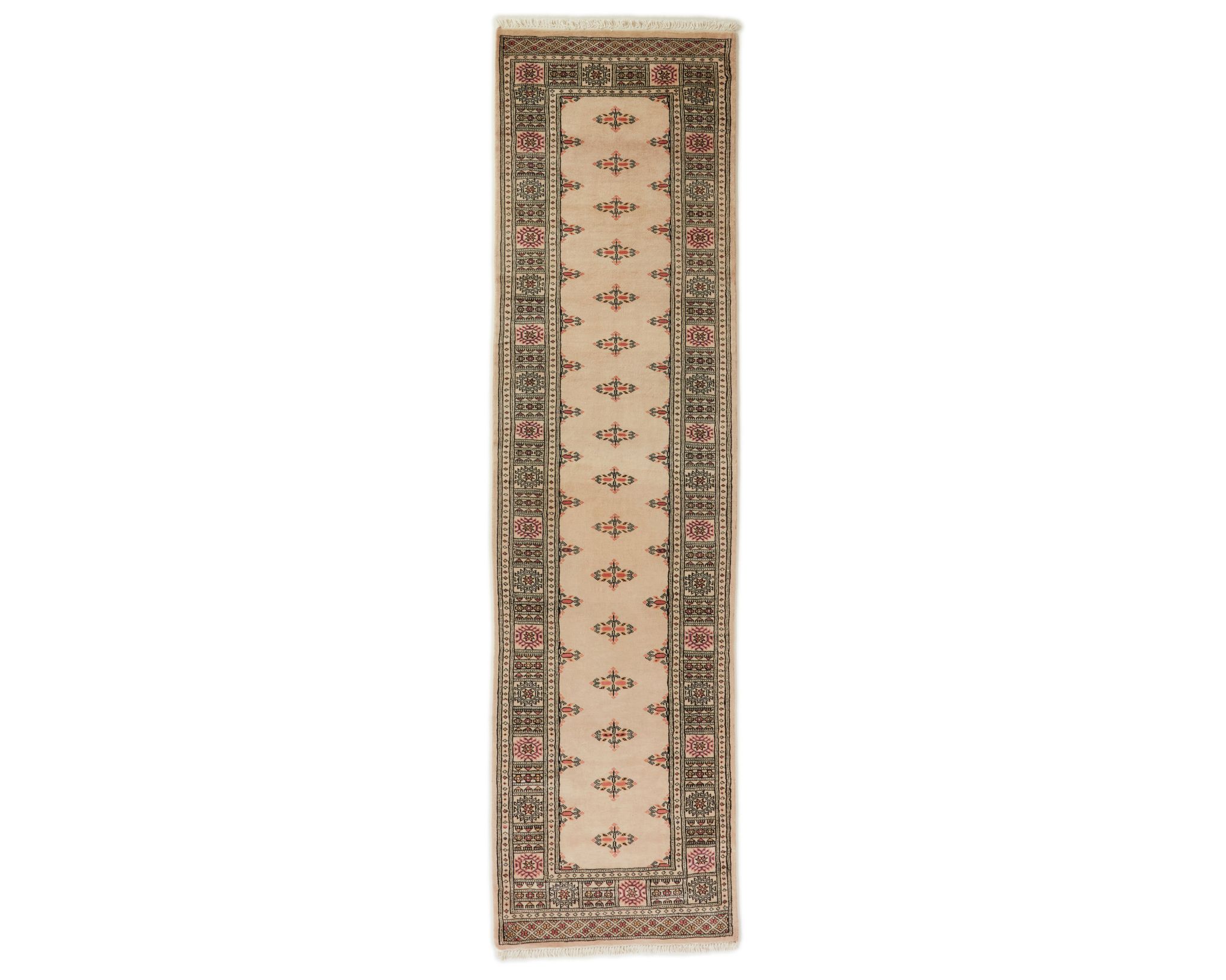 Pakistan handknotted orientalisk matta 80 x 298 cm beige