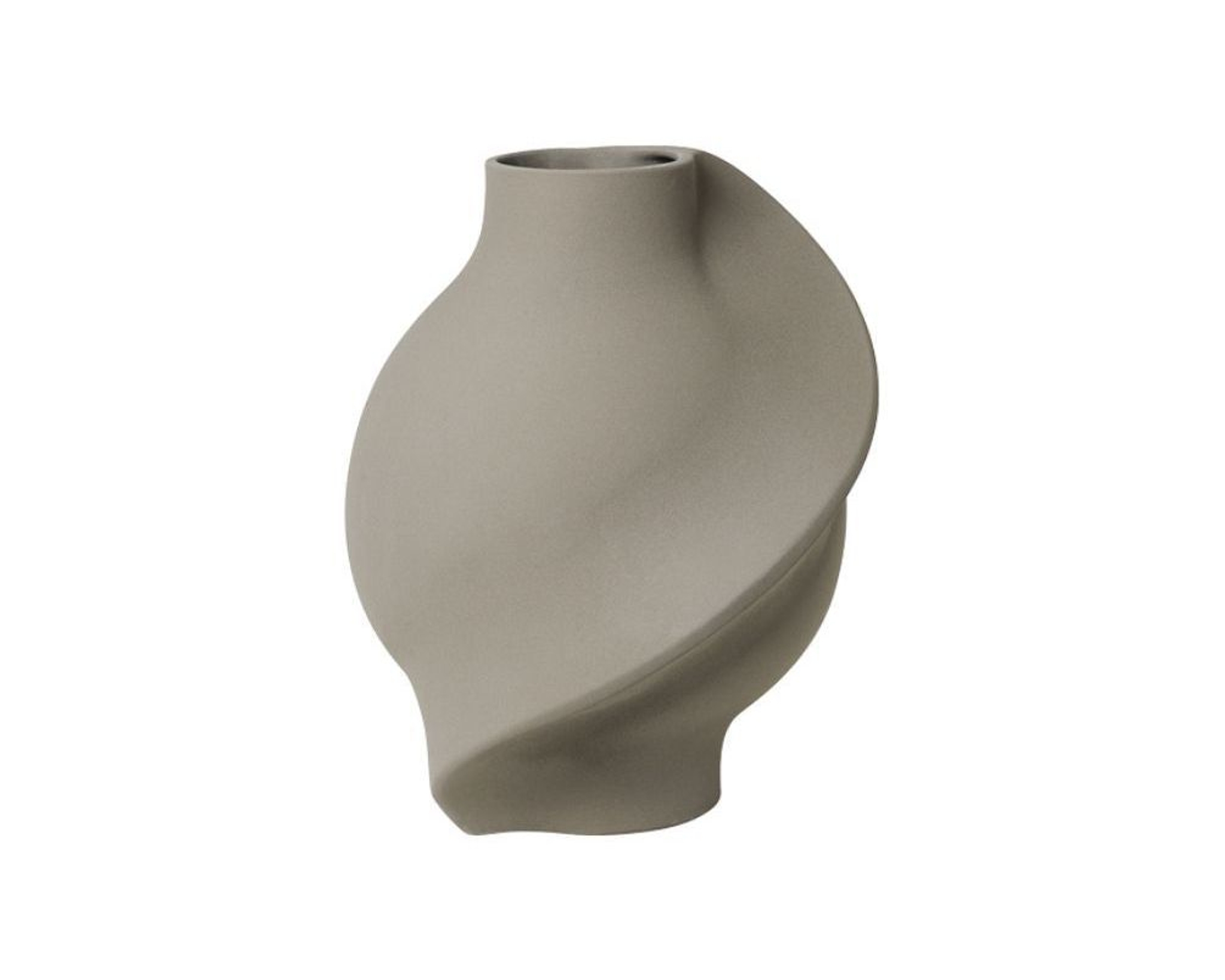 Louise Roe Ceramic Pirout 01 vas &oslash; 21 cm Sanded Grey