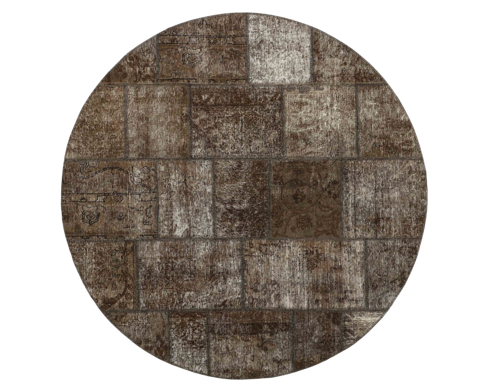 Vintage Patchwork orientalisk matta ø 200 cm