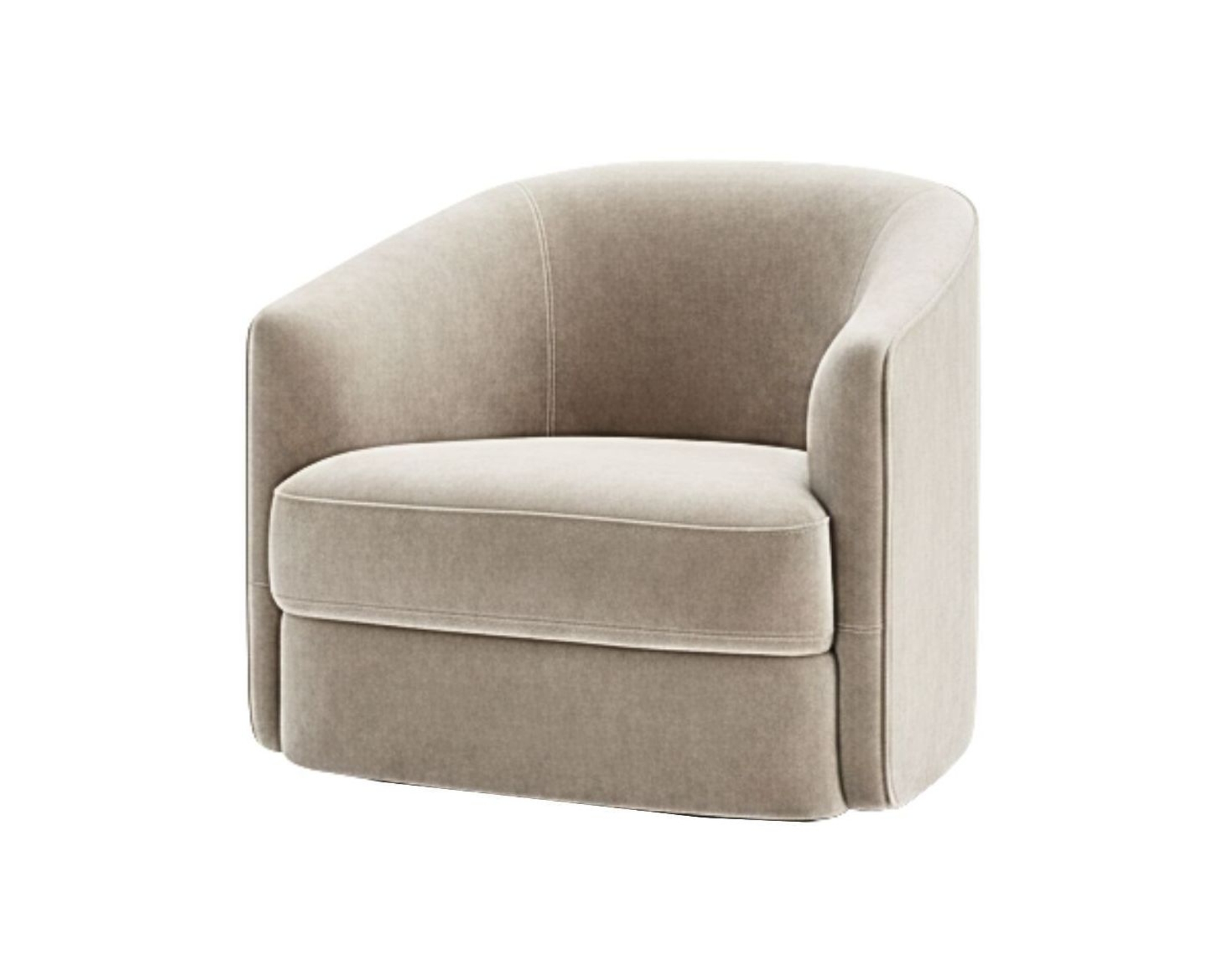 New Works Covent pyörivä lepotuoli Beige Mohair