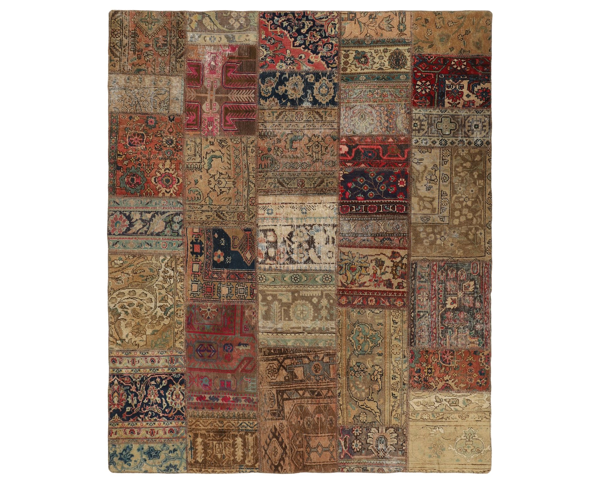 Vintage Patchwork itämainen matto 208 x 252 cm