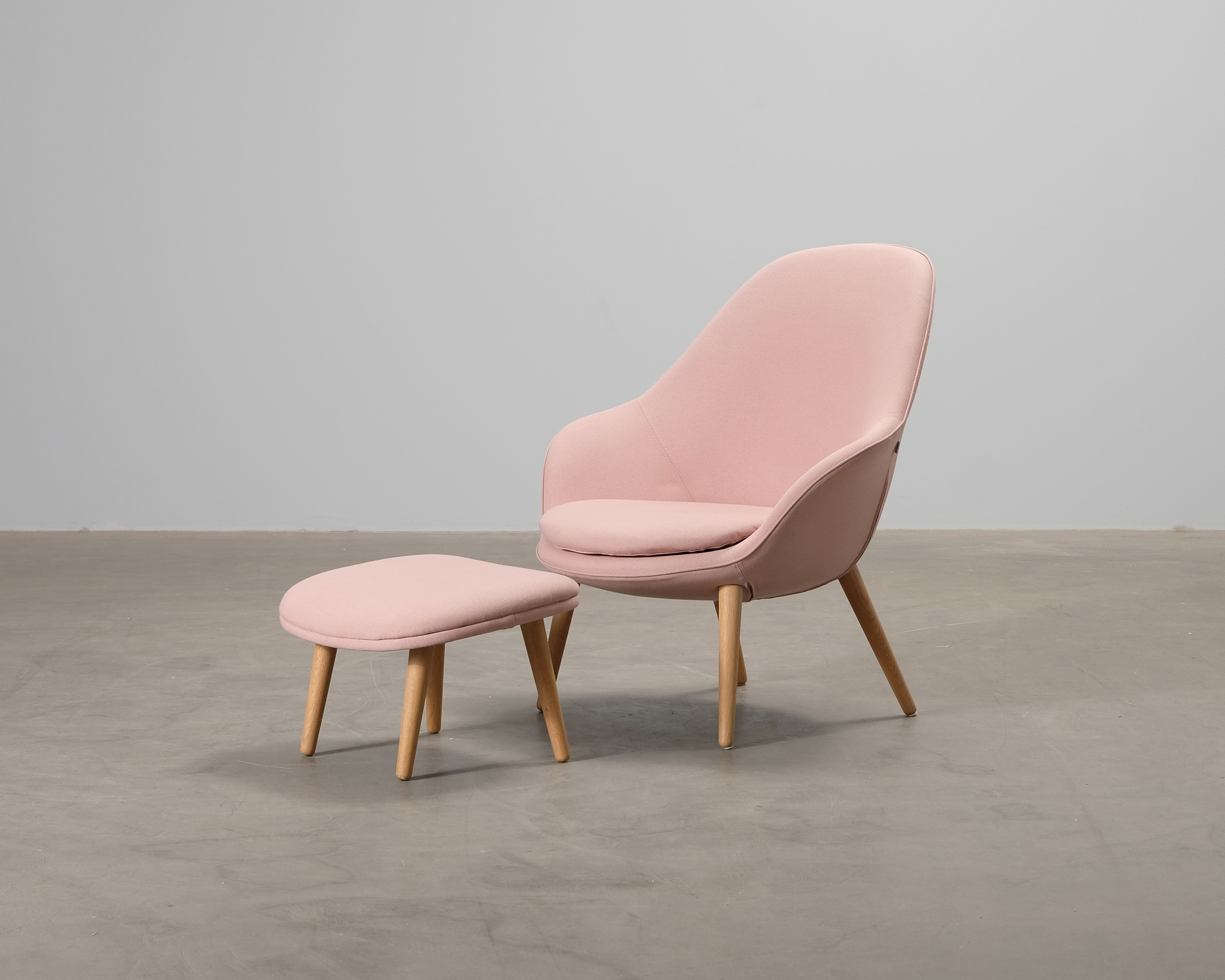 BoConcept Adelaide f&aring;t&ouml;lj med fotpall rosa