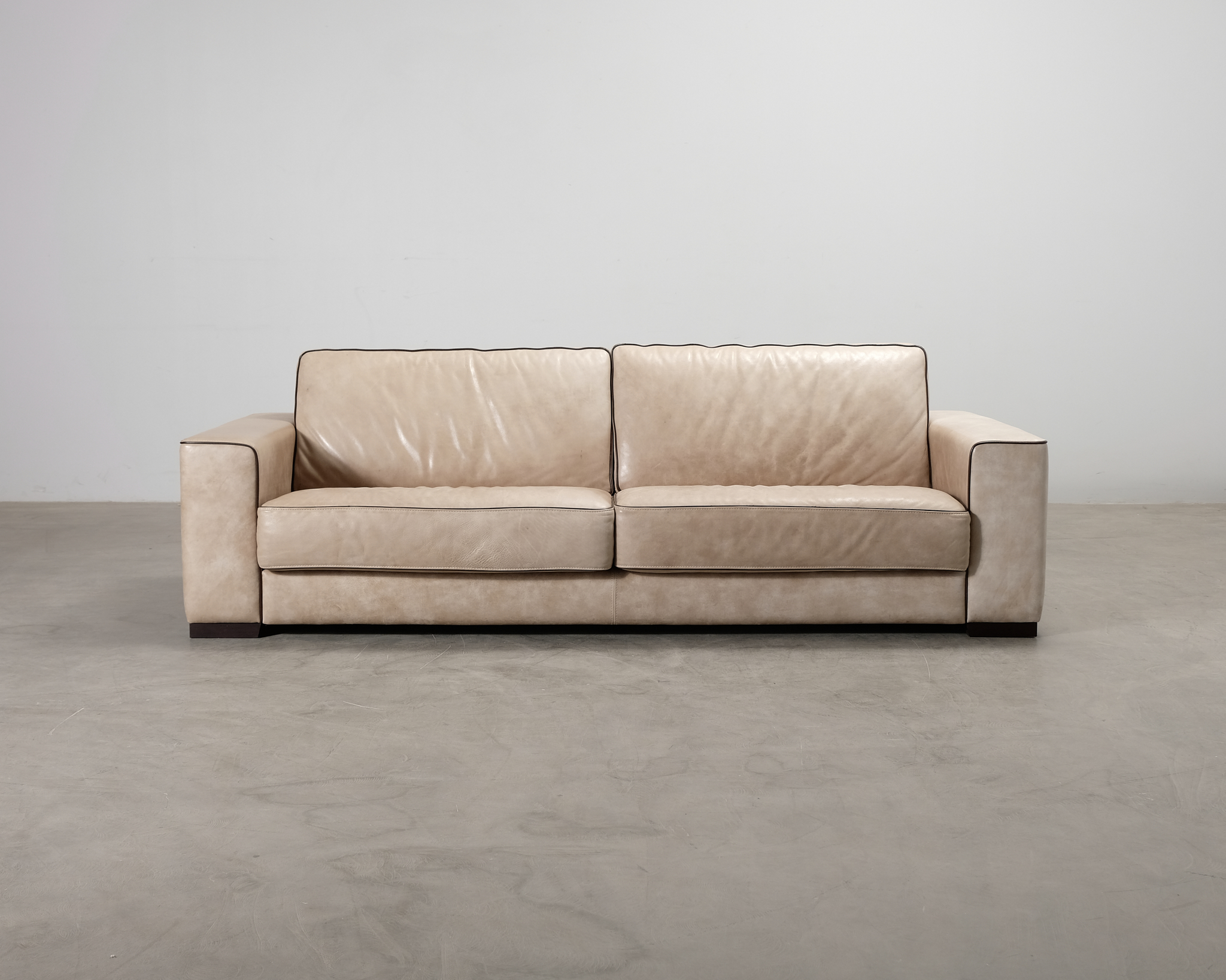 Bokn&auml;s 2,5-sits l&auml;dersoffa beige