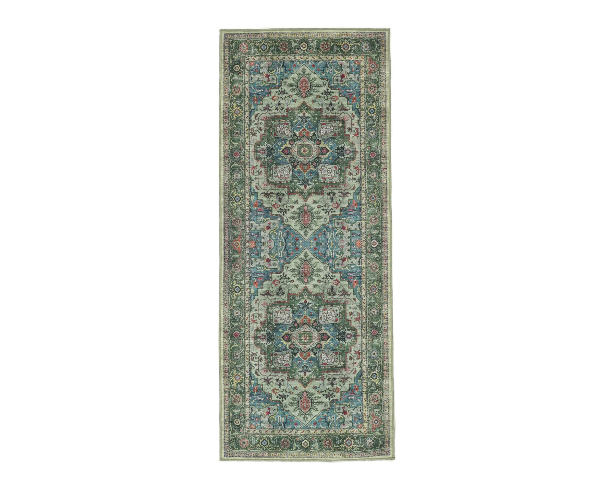 Rugvista Essential Georgia Oriental hallmatta 80 x 200 cm cm grön