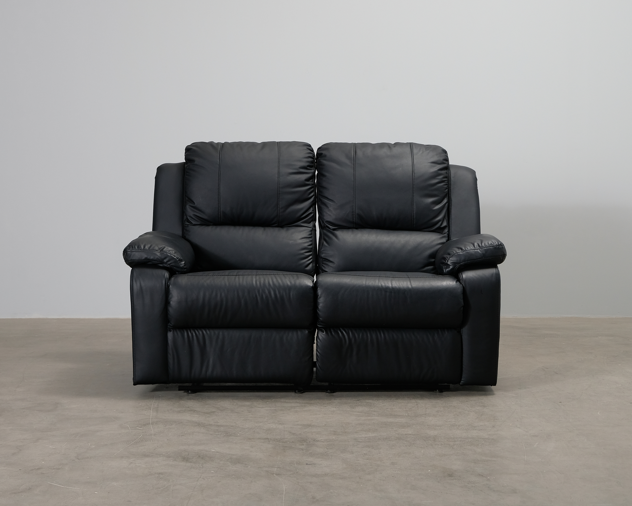 Norbo 2-sits reclinersoffa konstl&auml;der svart