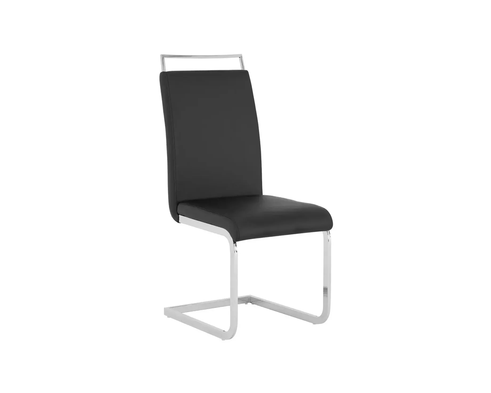 Isoda matstol svart / silver, set om 6 st