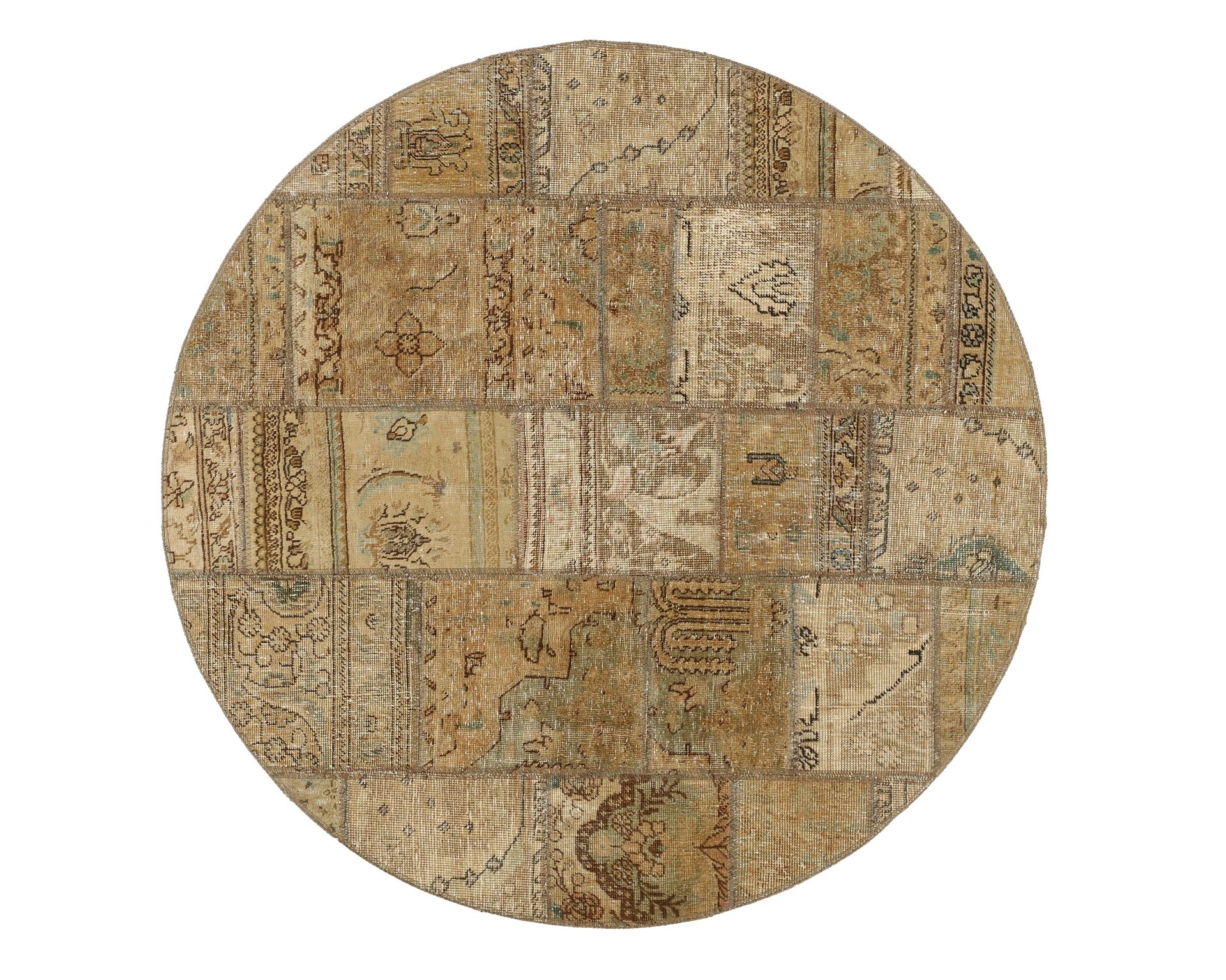 Vintage Patchwork orientalisk matta ø 150 cm