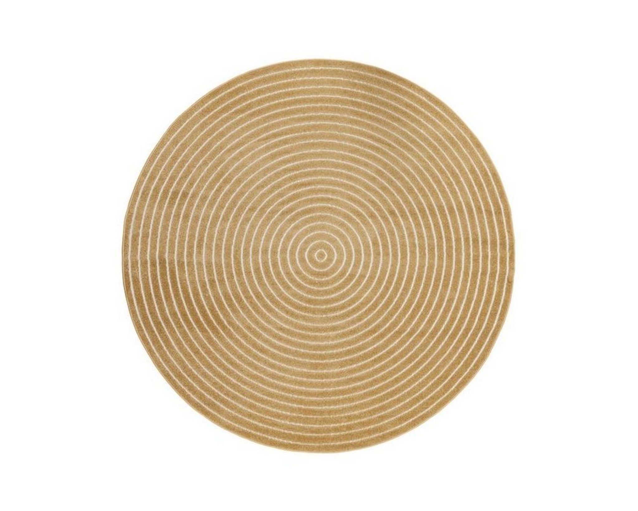 KM Home Hawaii Circle matta &oslash; 240 cm gul