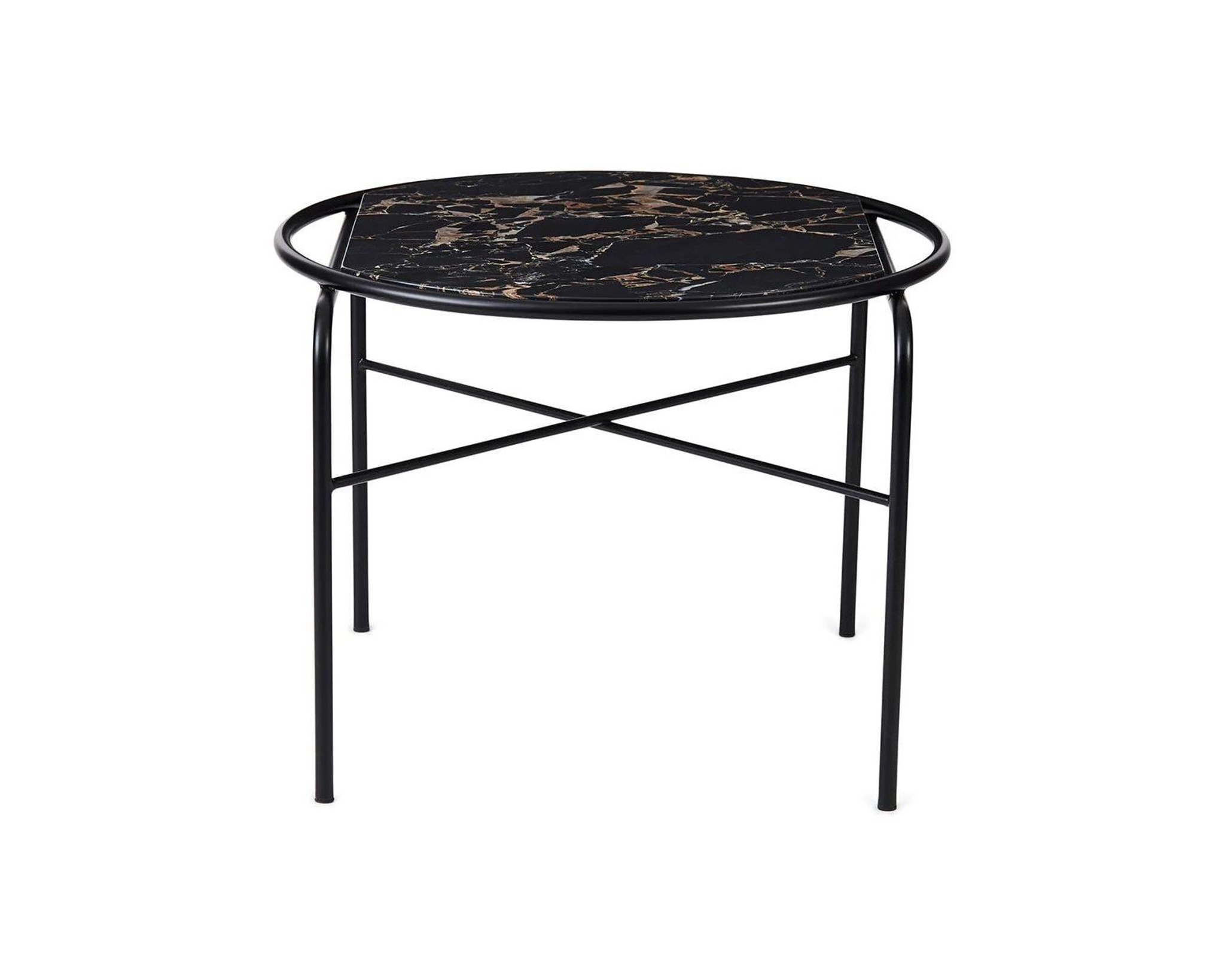 Warm Nordic Secant soffbord &oslash; 60 cm svart marmor