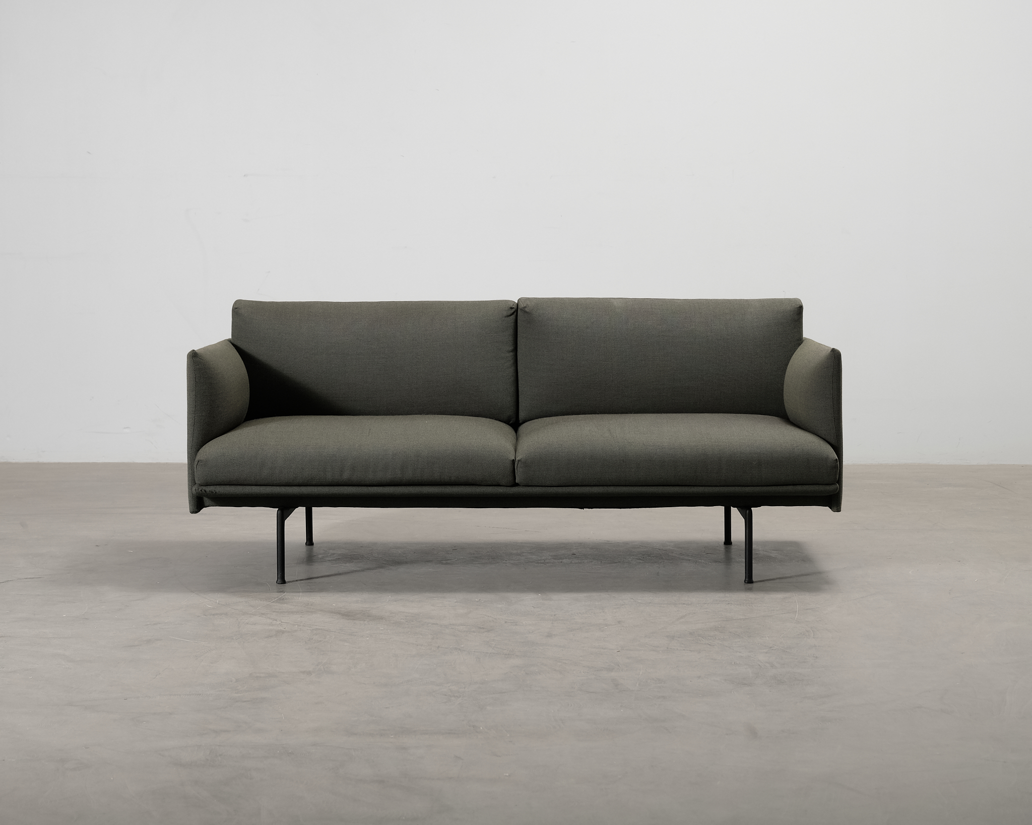 Muuto Outline 2-sits soffa grön