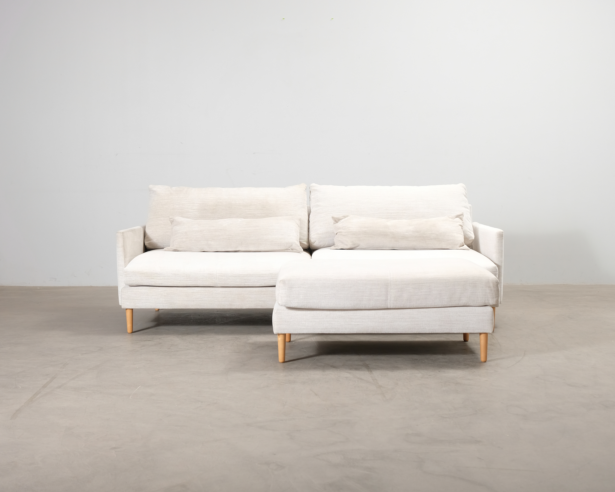 Pohjanmaan 2,5-sits soffa med fotpall
