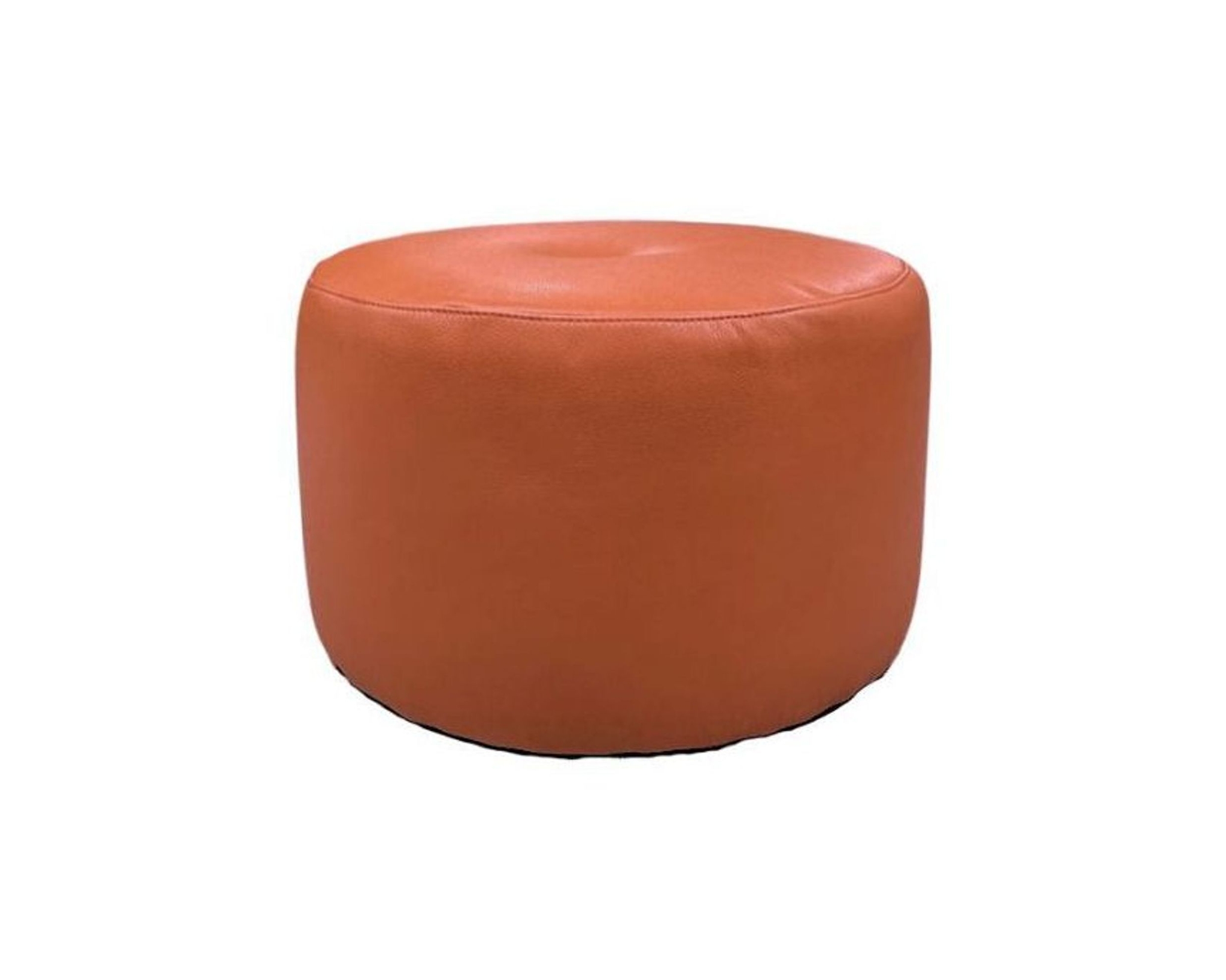 Bent Hansen Marokko sittpuff &oslash; 55 cm kastanjebrun l&auml;der