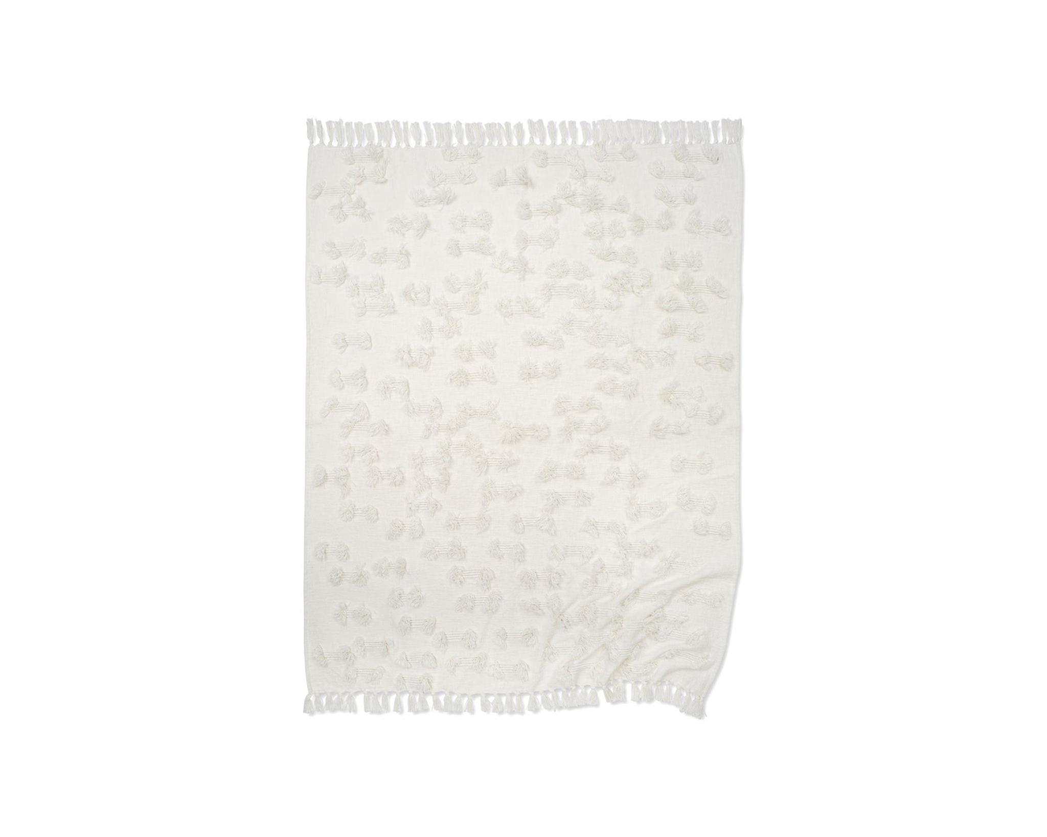 Classic Collection Pläd Rope viltti 130 x 170 cm valkoinen