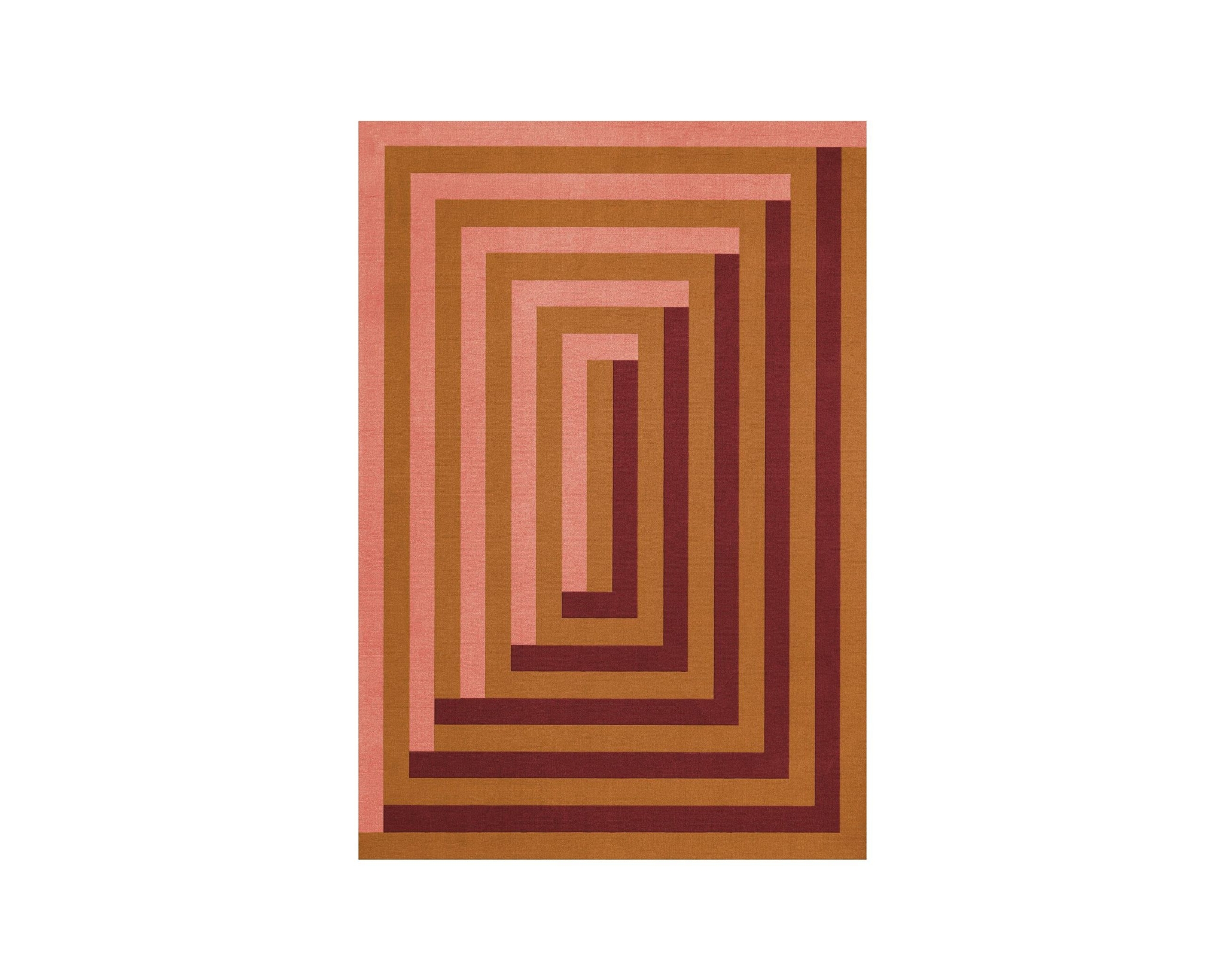 Layered Teklan Labyrinth ullmatta 180 x 270 cm Coral Pink