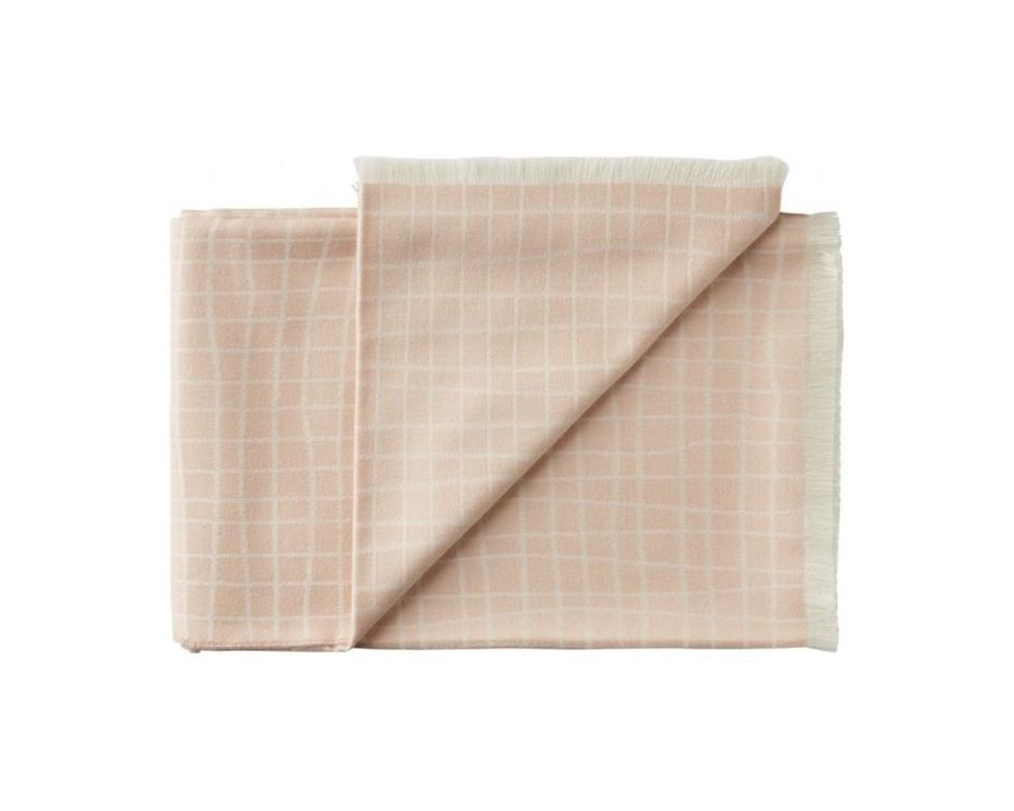 Silkeborg Uldspinderi Juliaca pl&auml;d 130 x 200 cm Melon Rose