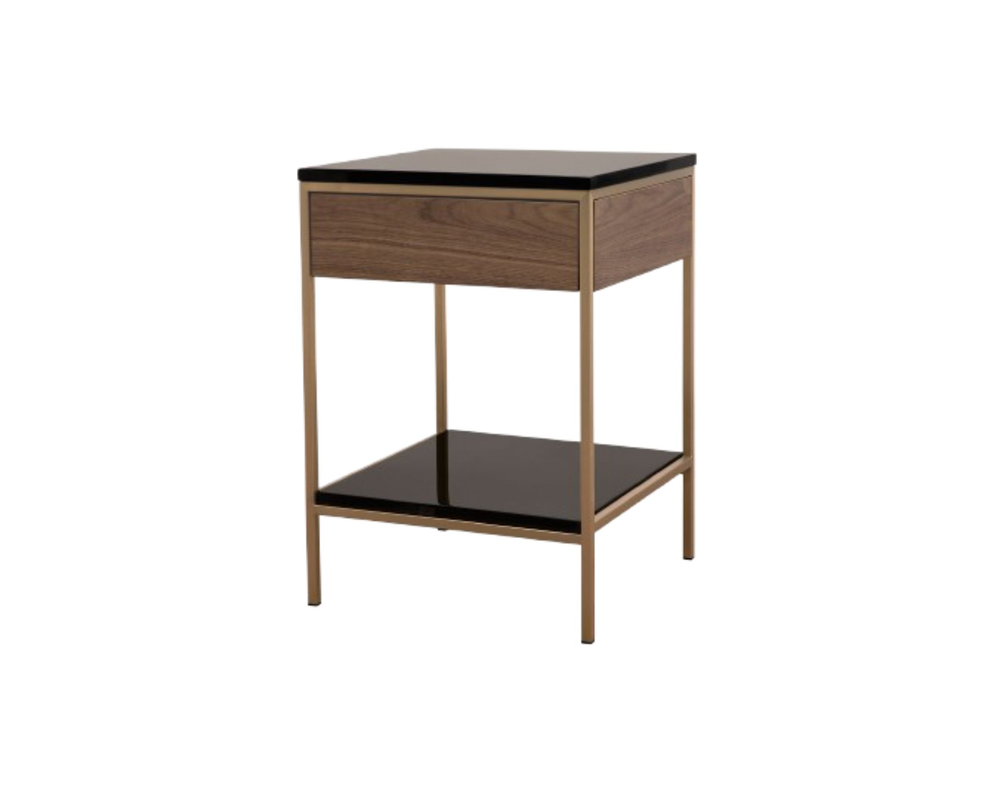 Ruth & Joanna Erin sidobord mässing / valnöt