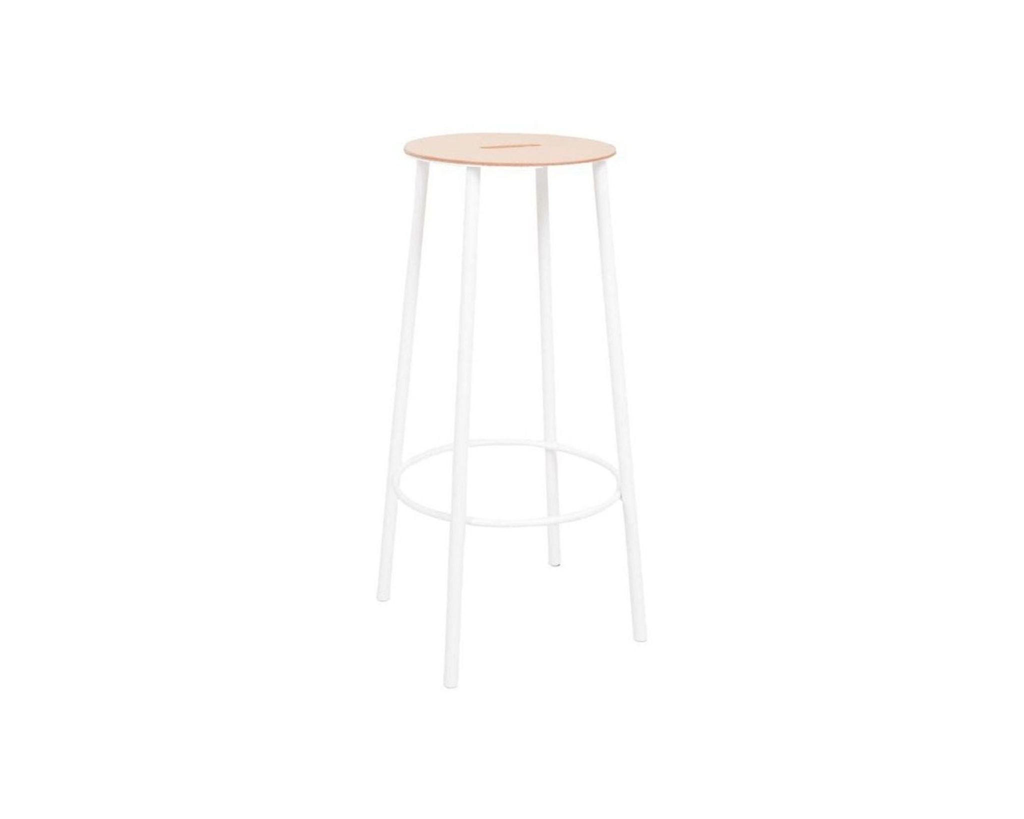 FRAMA Adam R031 barstol 76 cm l&auml;der / vit