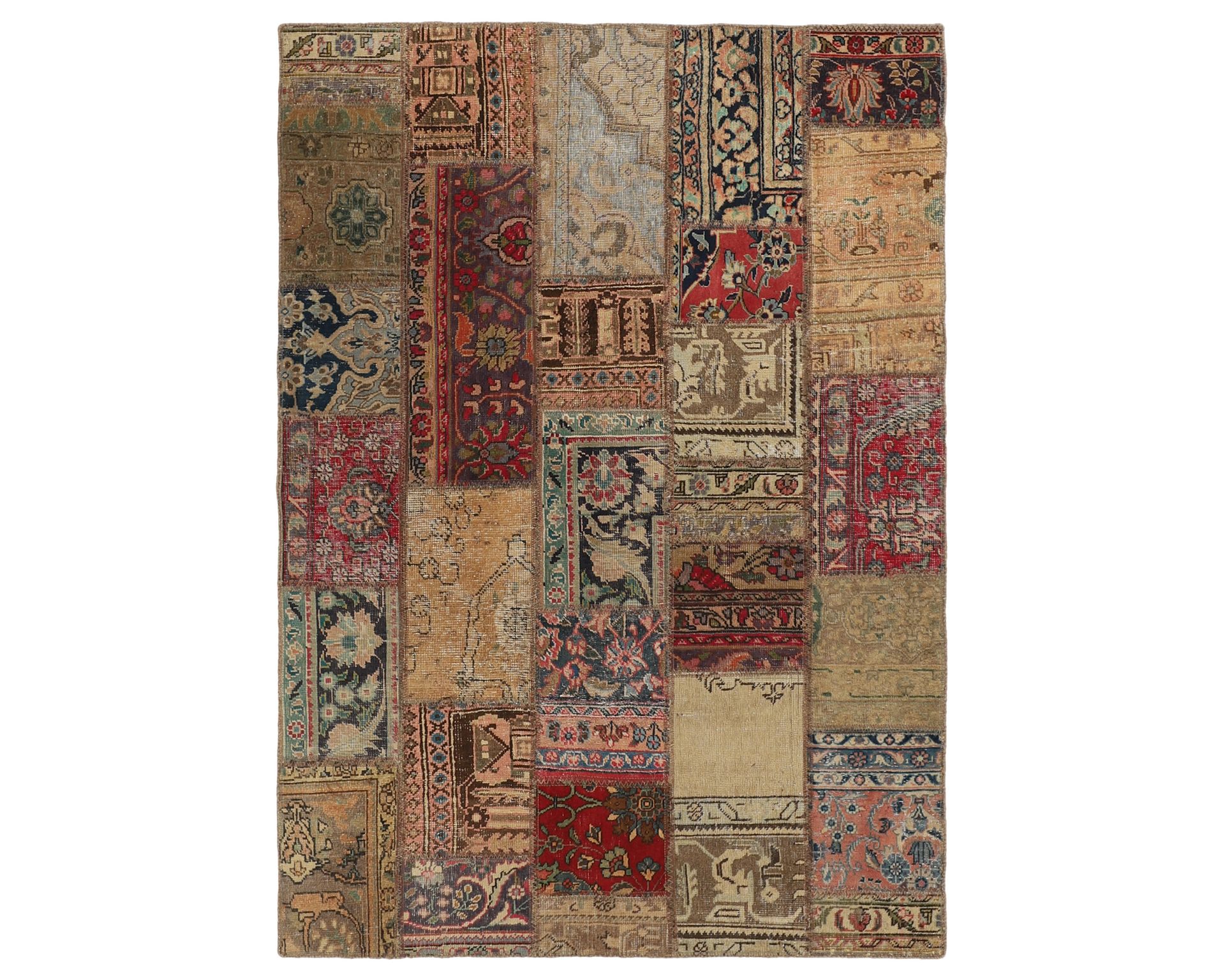 Vintage Patchwork itämainen matto 146 x 204 cm